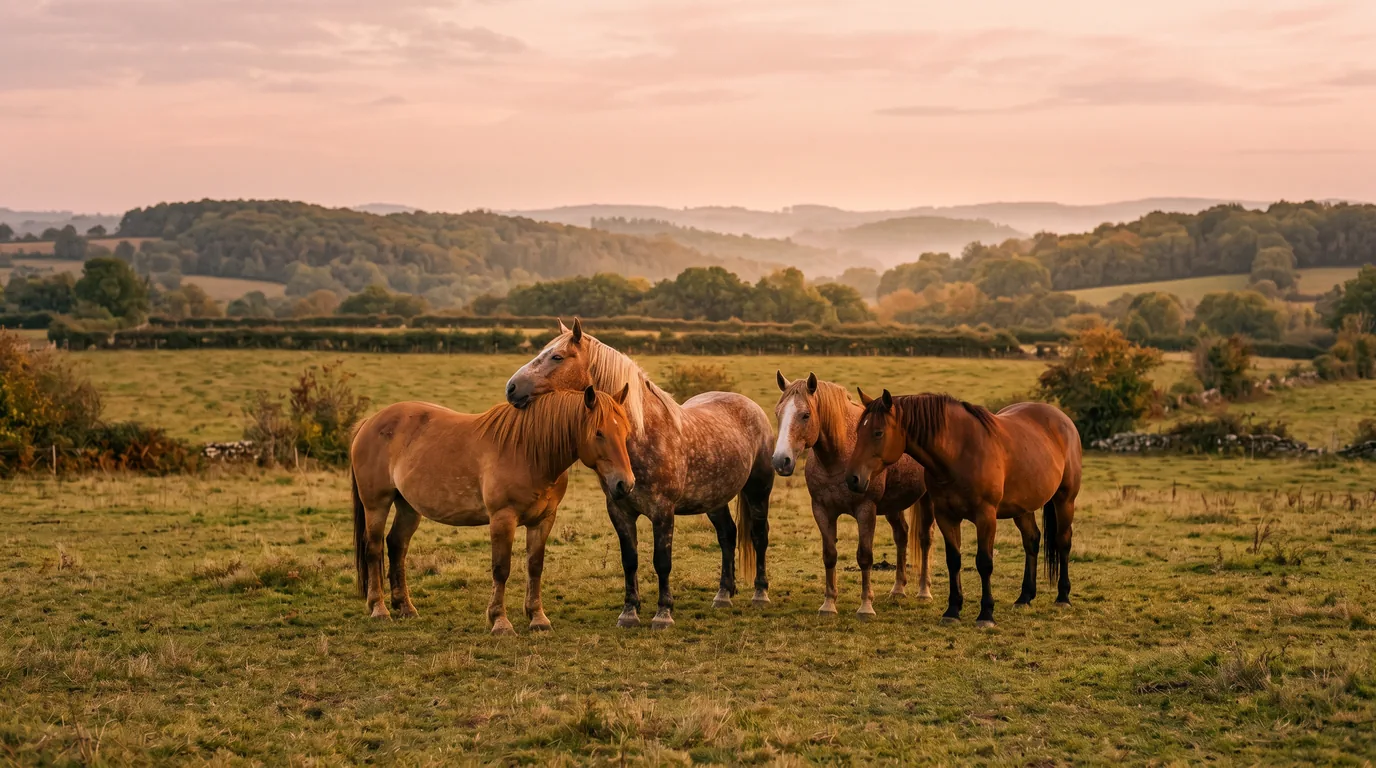Les chevaux du Team Équitation Limoges en liberté, Haute-Vienne